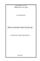 Tiếp cận mờ trong phân cụm dữ liệu