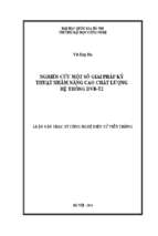 Nghiên cứu một số giải pháp kỹ thuật nhằm nâng cao chất lượng hệ thống dvb t2