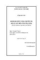 đánh giá chất lượng truyền tin multicast trên tầng ứng dụng