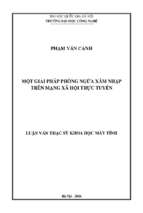Một giải pháp phòng ngừa xâm nhập trên mạng xã hội trực tuyến