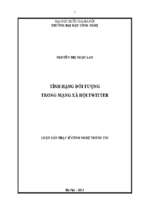 Tính hạng đố tượng trong mạng xã hội twitter
