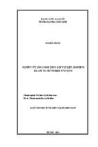 Nghiên cứu công nghệ tổng hợp vật liệu graphene đa lớp và thử nghiệm ứng dụng