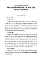 Skkn rèn luyện kĩ năng viết văn nghị luận cho học sinh lớp 9