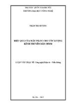Hiệu quả của mẫu pilot cho ước lượng kênh truyền dẫn ofdm