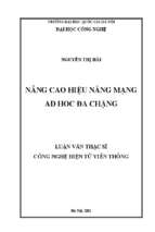 Nâng cao hiệu năng mạng adhoc đa chặng