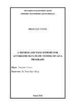 A method and tool support for automated data flow testing of java programs