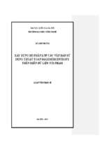 Xây dựng bộ phân lớp các văn bản sử dụng thuật toán maximum entropy trên miền dữ liệu tội phạm