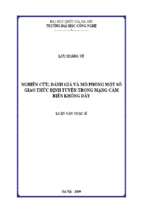 Nghiên cứu, đánh giá và mô phỏng một số giao thức định tuyến trong mạng cảm biến không dây