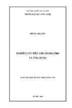 Nghiên cứu tiêu chuẩn iso 27001 và ứng dụng