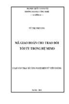 Mã giao hoán cho trao đổi tối ưu trong hệ mimo