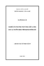 Nghiên cứu phương pháp tăng chất lượng dịch vụ truyền video trên mạng không dây