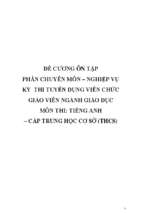 Tài liệu ôn tập môn tiếng anh bậc trung học cơ sở 