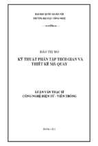 Kỹ thuật phân tập thời gian và thiết kế mã quay