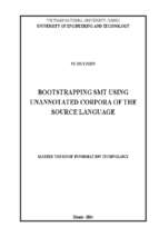 Cải tiến chất lượng hệ dịch máy thống kê bằng cách sử dụng kho ngữ liệu đơn ngữ trong ngôn ngữ nguồn