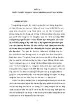 Skkn tuyên tuyền phòng chống bạo lực học đường ở trường thcs