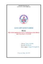 Skkn một vài kinh nghiệm giải quyết các tình huống sư phạm thường gặp trong công tác chủ nhiệm