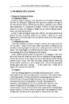 Skkn tiếng anh 7 how to arouse students’ interest in learning english