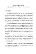 Skkn biện pháp nâng cao chất lượng môn tiếng anh 9