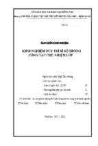 Skkn kinh nghiệm duy trì sĩ số trong công tác chủ nhiệm lớp 7