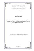 Sinh câu miêu tả cho hình ảnh sử dụng mô hình ngôn ngữ