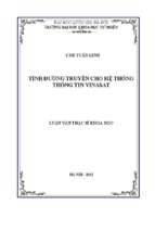 Tính đường truyền cho hệ thống thông tin vinasat