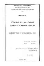 Tổng hợp và chuyển hoá n aryl n', n' đietylthioure.