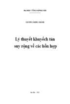 Lý thuyết khuyếch tán suy rộng về các hỗn hợp