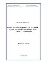 Nghiên cứu tổng hợp tấm nano graphene từ oxít graphene bằng phương pháp chiếu xạ gamma co 60