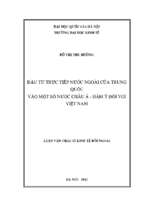 đầu tư trực tiếp nước ngoài của trung quốc vào một số nước châu á   hàm ý đối với việt nam.