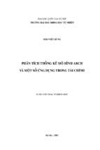 Phân tích thống kê mô hình arch và một số ứng dụng trong tài chính