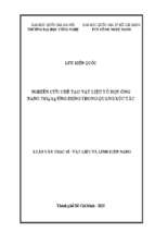 Nghiên cứu chế tạo vật liệu tổ hợp ống nano tio2 ag ứng dụng trong quang xúc tác