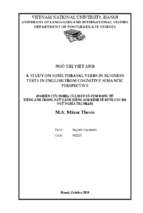 Nghiên cứu nghĩa của một số cụm động từ tiếng anh trong ngữ cảnh tiếng anh kinh tế dưới góc độ ngữ nghĩa tri nhận. 