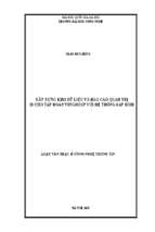 Nghiên cứu các bài toán lịch biểu và ứng dụng