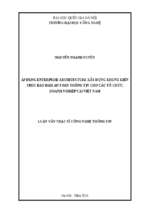 áp dụng enterprise architecture xây dựng khung kiến trúc bảo đảm an toàn thông tin cho các tổ chức, doanh nghiệp tại việt nam
