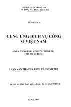 Cung ứng dịch vụ công ở việt nam