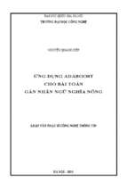 ứng dụng adaboost cho bài toán gán nhãn ngữ nghĩa nông
