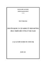 Chuyển dịch cơ cấu kinh tế theo hướng phát triển bền vững ở việt nam