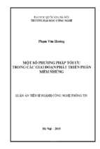 Một số phương pháp tối ưu trong các giai đoạn phát triển phần mềm nhúng