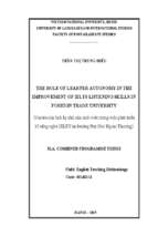 Vai trò của tính tự chủ của sinh viên trong việc phát triển kĩ năng nghe ielts tại trường đại học ngoại thương