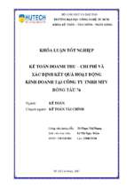 Luận văn kế toán doanh thu   chi phí và xác định kết quả hoạt động kinh doanh tại công ty tnhh mtv đóng tàu 76​