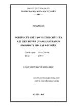 Nghiên cứu chế tạo và tính chất của vật liệu huỳnh quang lanthanum phosphate pha tạp đất hiếm