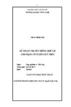 Kỹ thuật truyền thông hợp tác cho mạng vô tuyến có ý thức