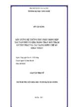 ứng dụng kiến trúc chính phủ điện tử và mô hình saas (software as a service) cho các dịch vụ phần mềm cấp phường xã