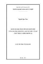 đánh giá khả năng sử dụng bentonit vùng di linh, lâm đồng làm vật liệu cô lập chất thải có tính phóng xạ