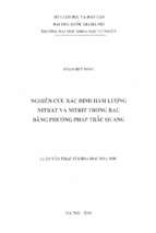 Nghiên cứu xác định hàm lượng nitrat và nitrit trong rau bằng phương pháp trắc quang