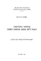 Phương trình trên nhóm abel hữu hạn