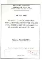 đánh giá ô nhiễm không khí bởi các hợp chất hữu cơ dễ bay hơi (voc3) ở một số khu công nghiệp và đô thị tiêu biểu tại việt nam