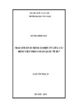 Trao đổi hồ sơ bệnh án điện tử giữa các bệnh viện theo chuẩn quốc tế hl7