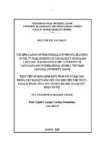 The application of peer feedback in writing teaching to the 2nd year students at the faculty of english language teacher education  