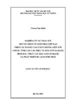 Nghiên cứu sự thay đổi một số nhân tố sinh thái chủ đạo theo các đai độ cao ở dãy hoàng liên sơn (thuộc tỉnh lào cai) phục vụ bảo tồn đa dạng sinh học